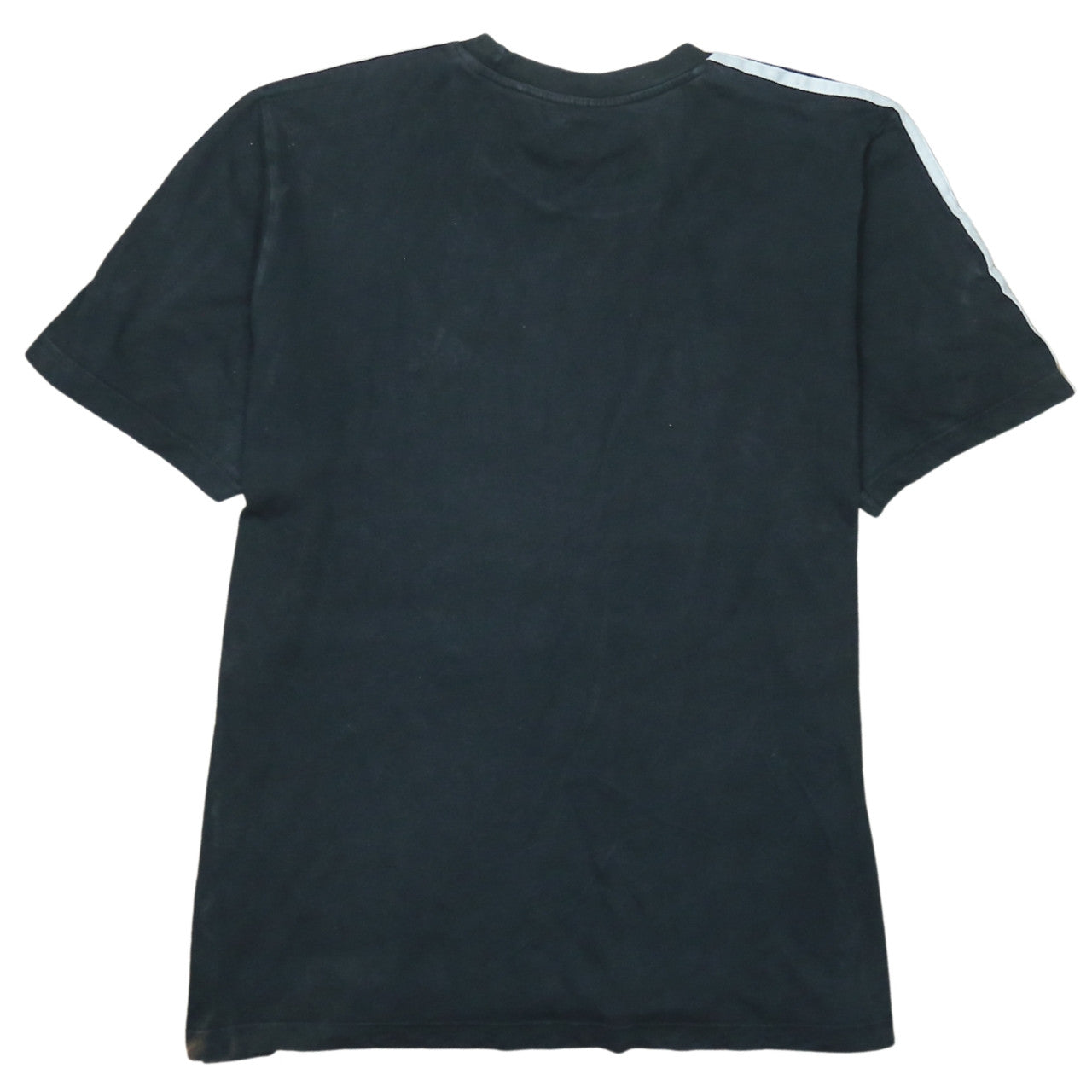 Adidas Men's Black Large 3-Stripes Crew Neck Sports T-Shirt