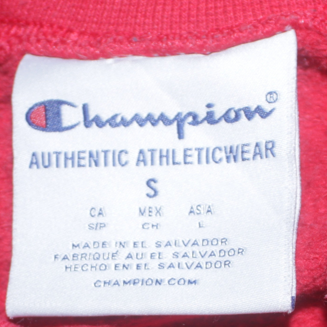 Champion Men's Red Wisconsin Crew Neck Sweatshirt Size S