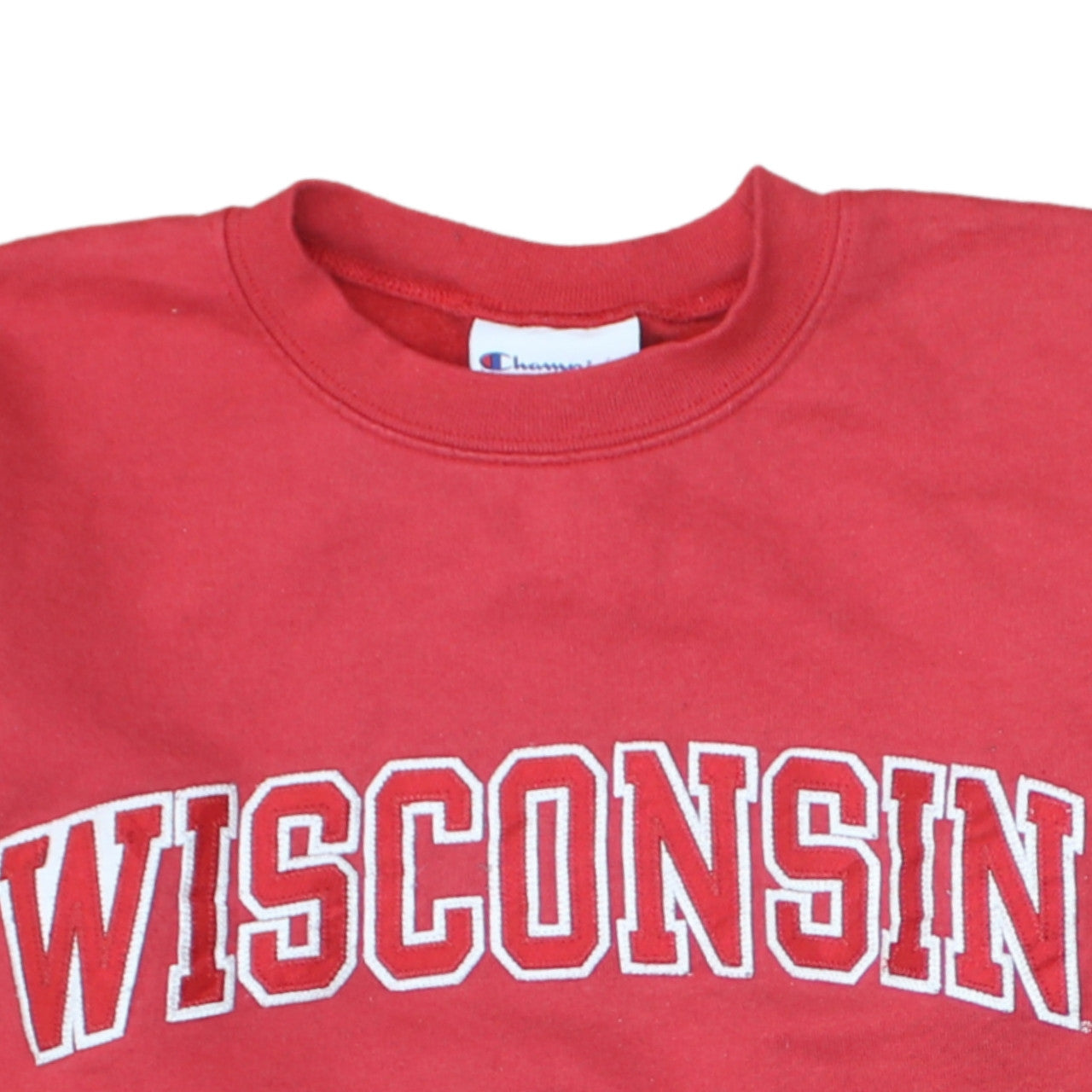 Champion Men's Red Wisconsin Crew Neck Sweatshirt Size S