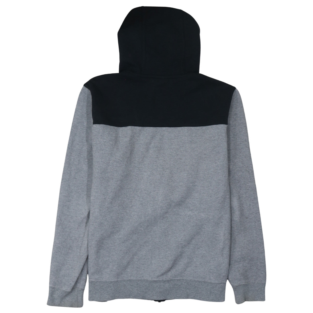 Nike Men's Grey Full Zip Hoodie L Hooded Sweatshirt Cotton Blend