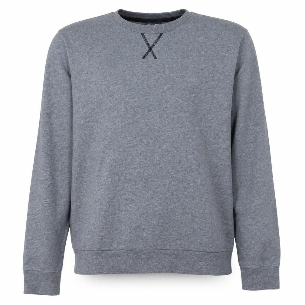Emporio Armani EA7 Men's Grey XL Crew Neck Cotton Pullover Sweatshirt