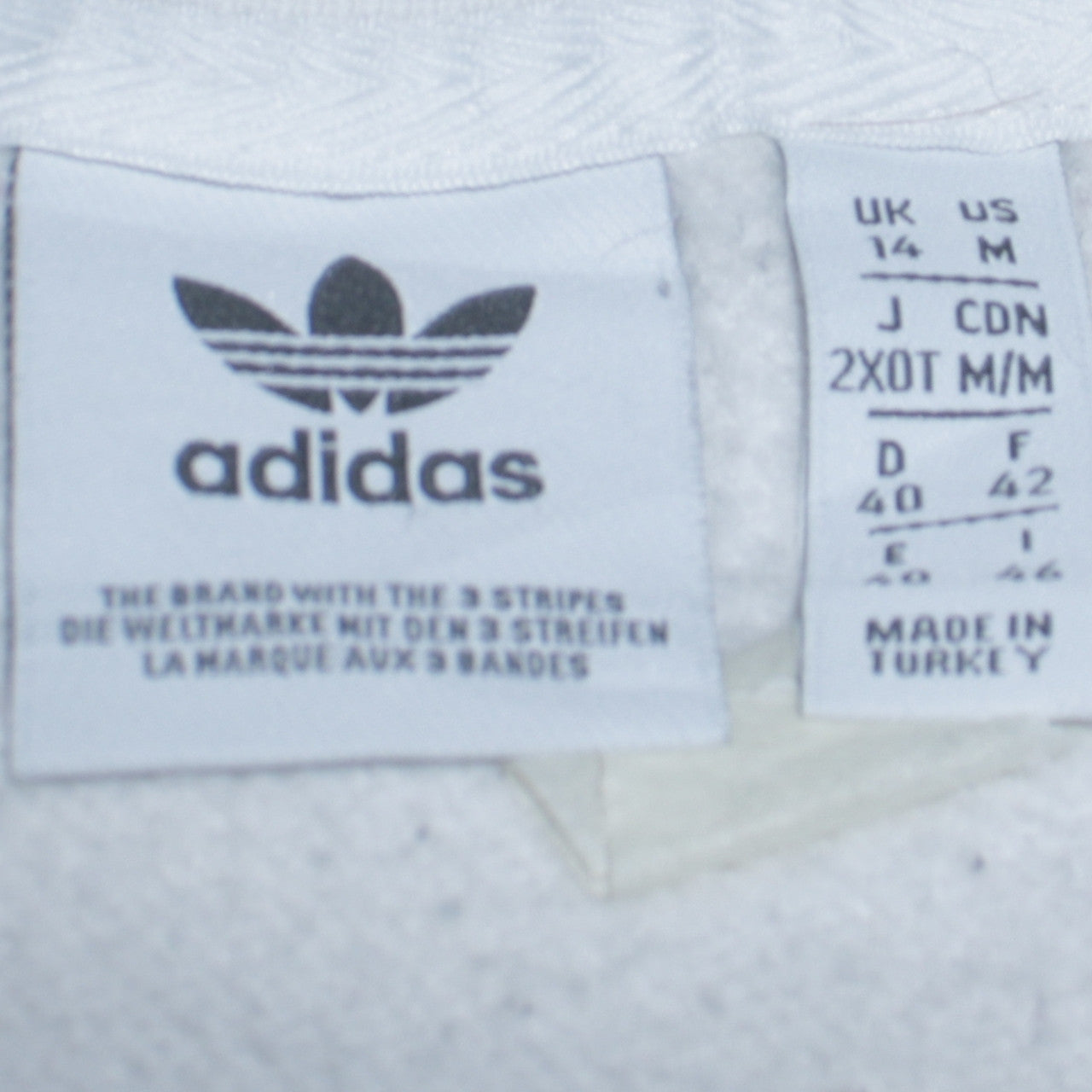 Adidas Womens White Crew Neck Pullover Sweatshirt Size 14