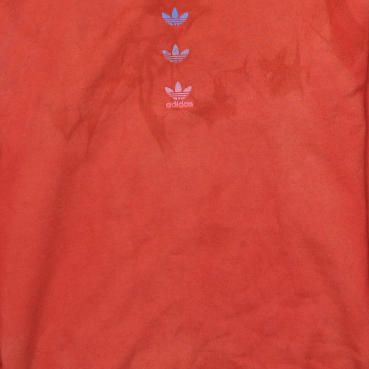 Adidas Women Red Crew Neck Pullover Sweatshirt XS Logo Print