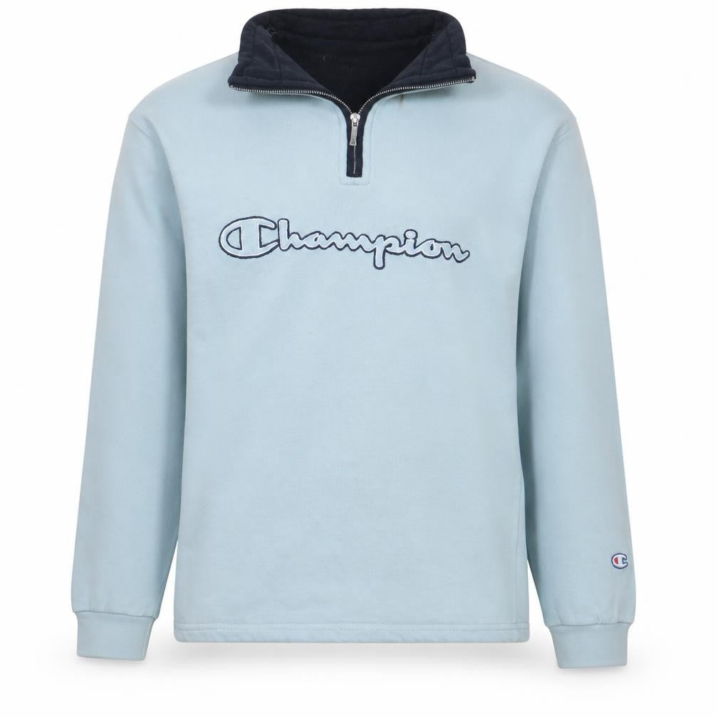 Champion Boys Blue 1/4 Zip Logo Fleece Sweatshirt 13-14 Years