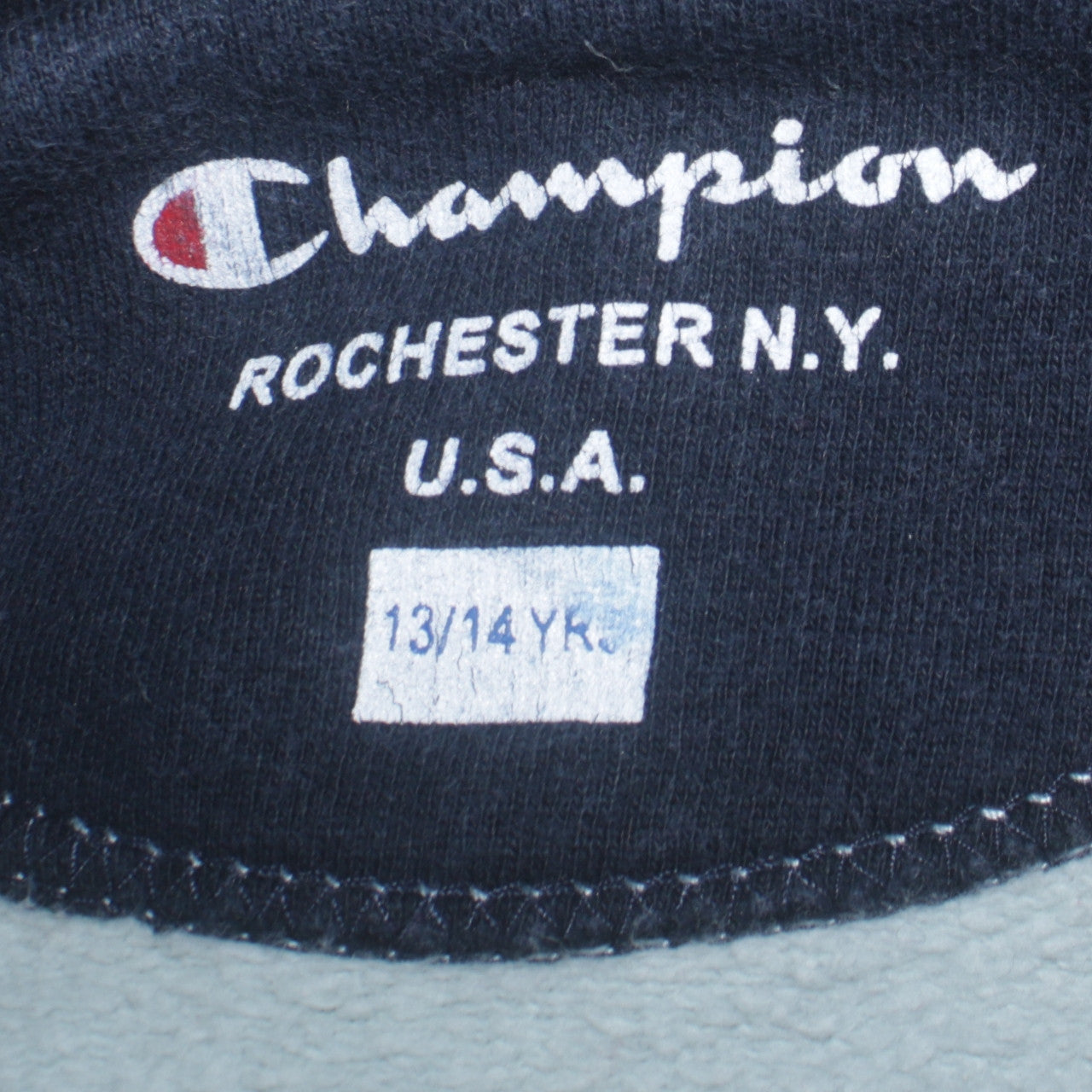 Champion Boys Blue 1/4 Zip Logo Fleece Sweatshirt 13-14 Years