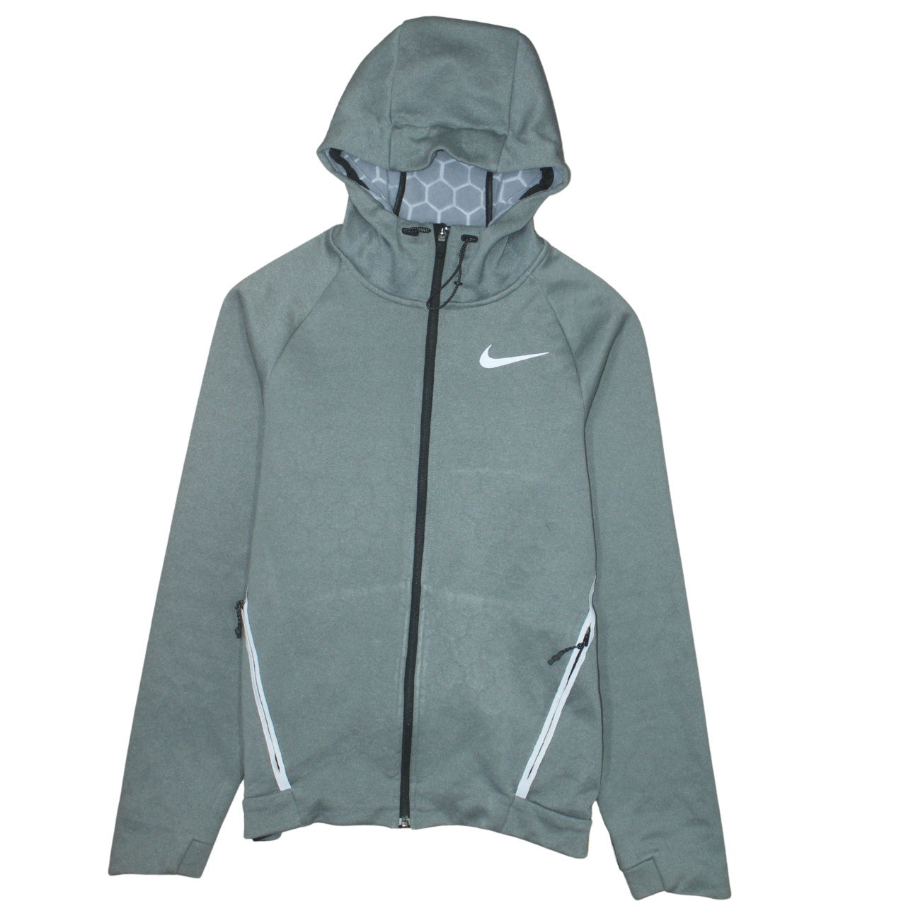 Nike Men’s Green Dri-FIT Full Zip Hoodie S Athletic Fit