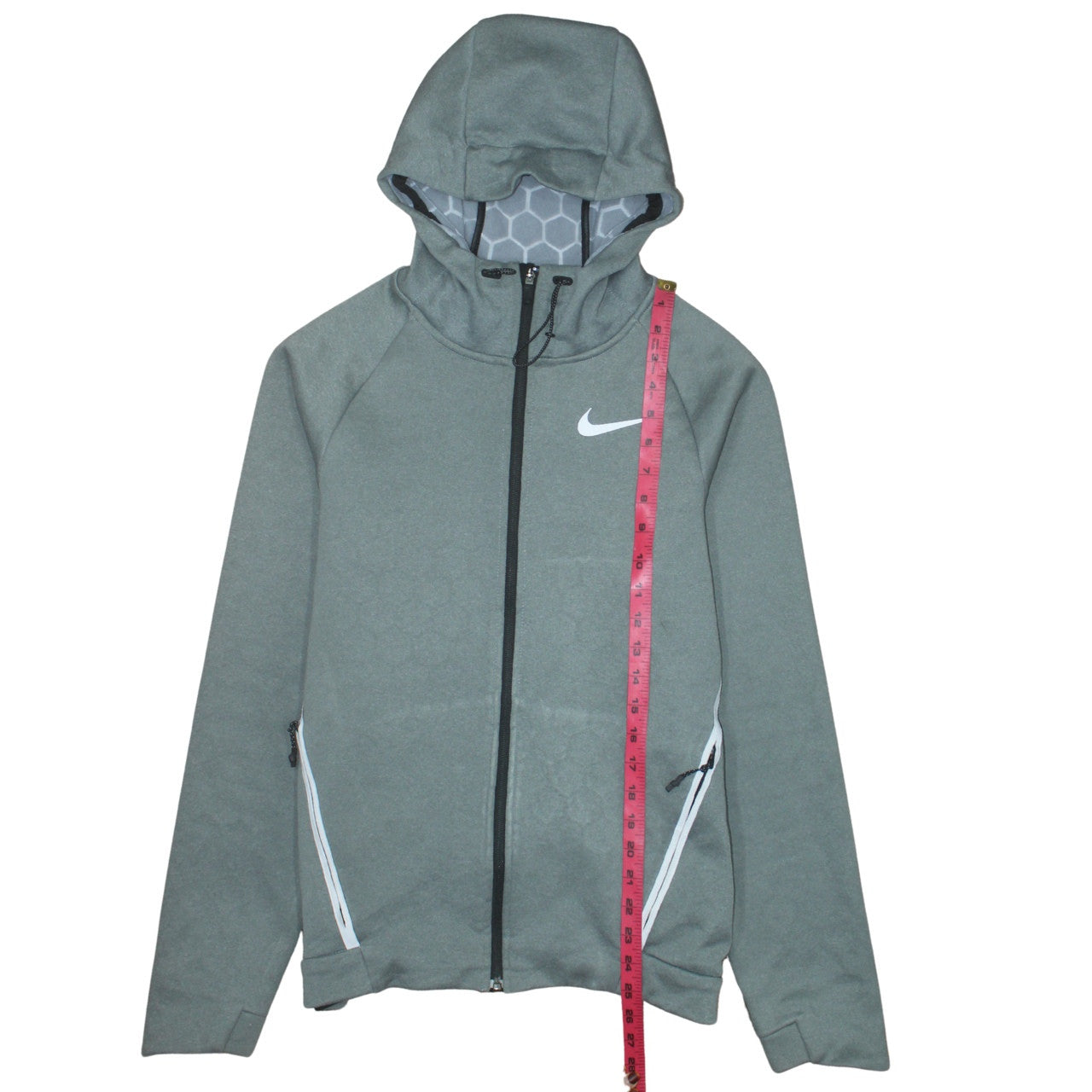 Nike Men’s Green Dri-FIT Full Zip Hoodie S Athletic Fit