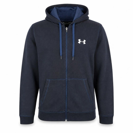 Under Armour Men's Blue Full Zip Hoodie Size L ColdGear Fitted