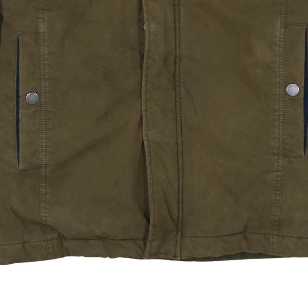Tommy Hilfiger Men’s Green Military Jacket XL Full Zip Cotton