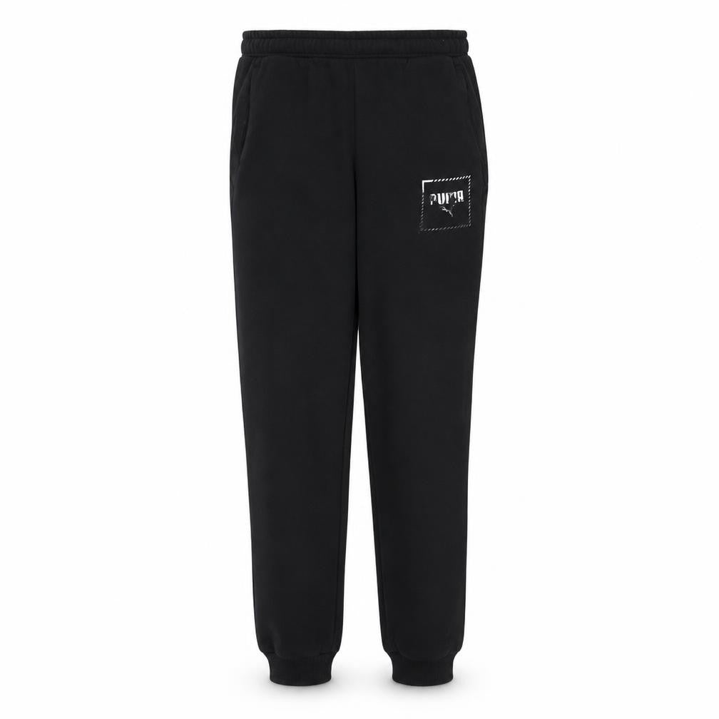 Puma Boys Black Jogger Sweatpants 15-16 Years Elastic Waist Fleece