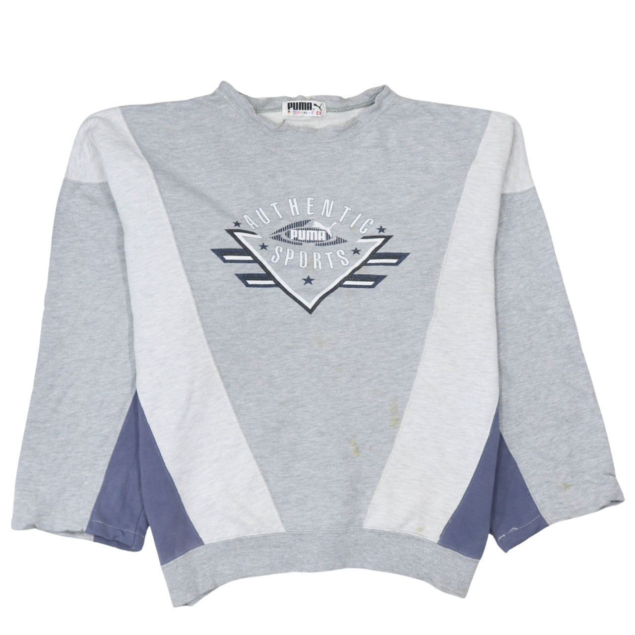 Puma Mens Grey XL Vintage Pullover Sweatshirt Graphic Print