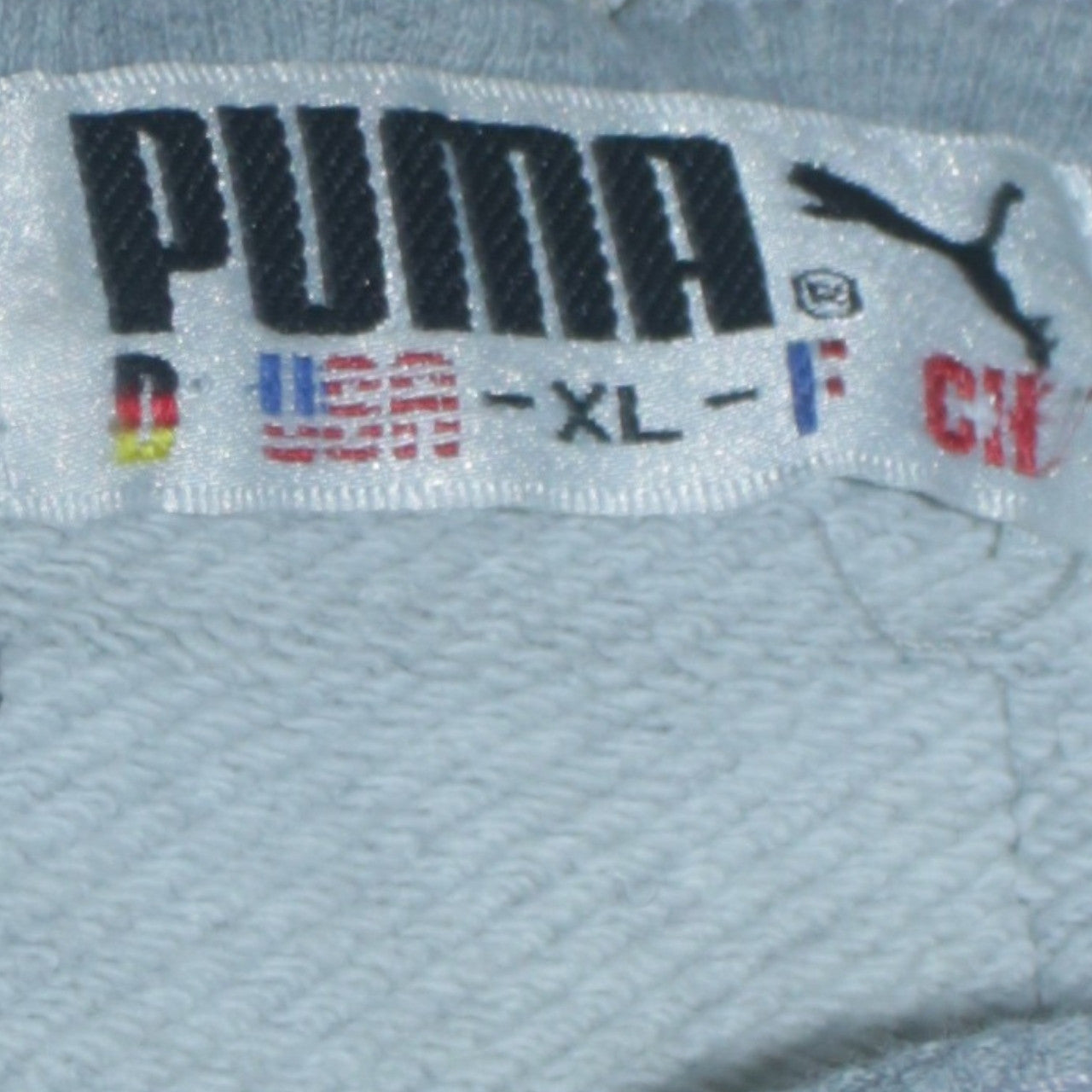 Puma Mens Grey XL Vintage Pullover Sweatshirt Graphic Print
