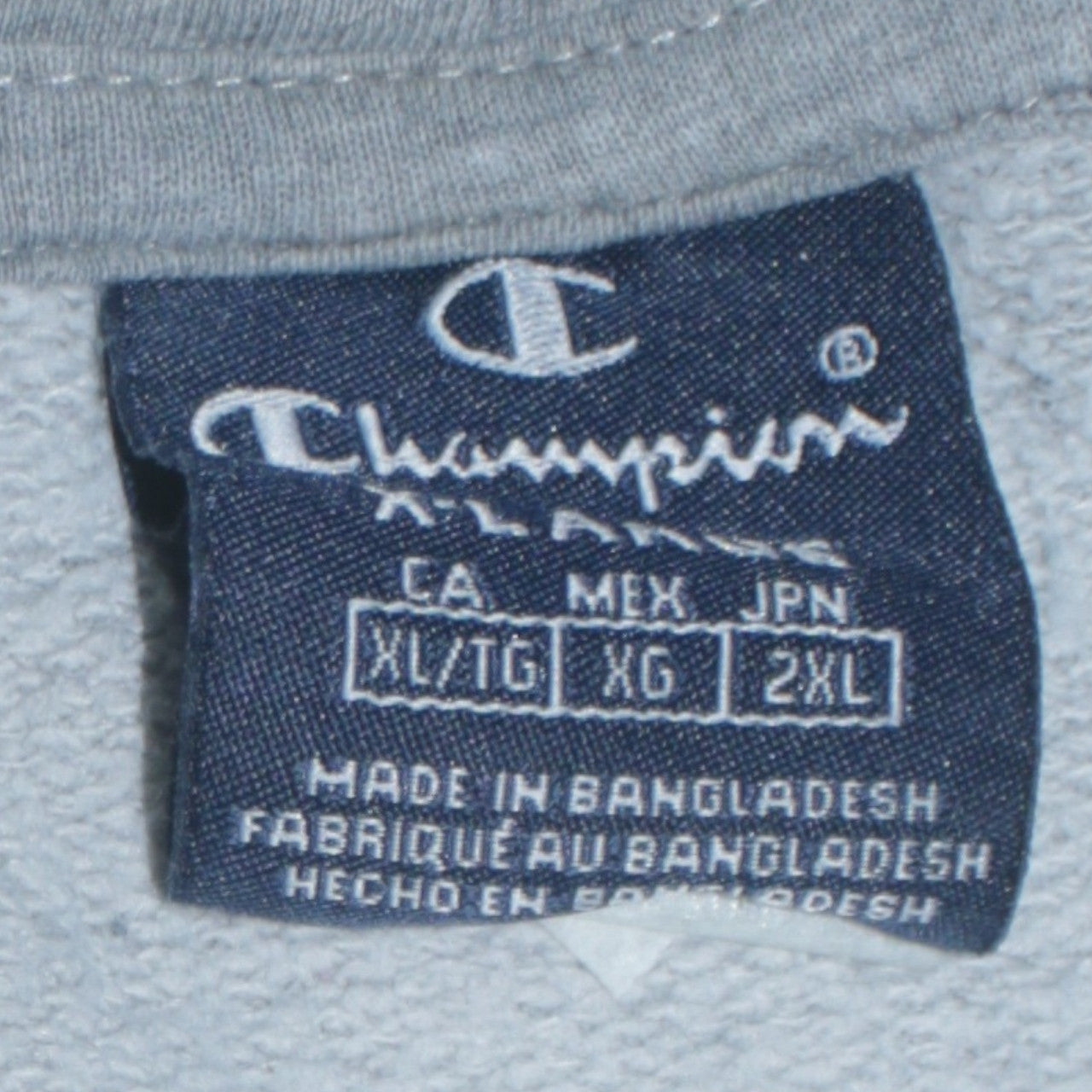 Champion Mens Grey XL Pullover Hoodie Embroidered Logo Sweatshirt