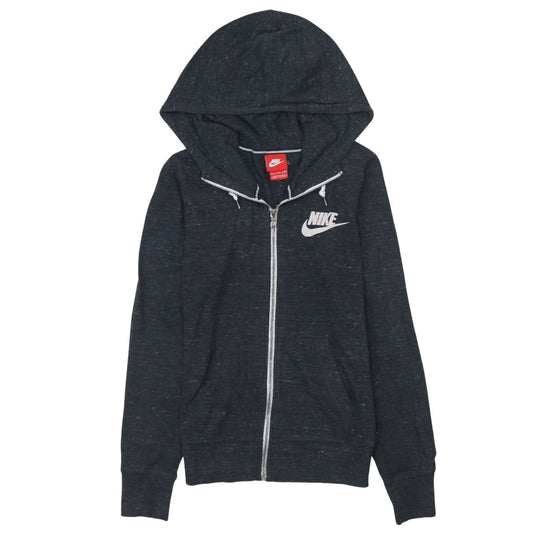 Nike Women Black Full Zip Hoodie Sweatshirt Size S
