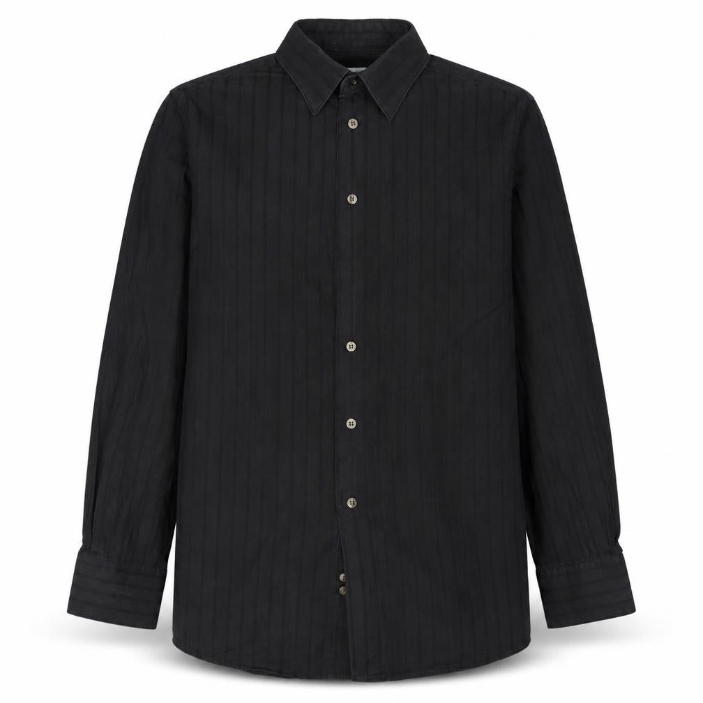 Calvin Klein Men's Black Slim Fit Long Sleeve Striped Button-Up Shirt Size S