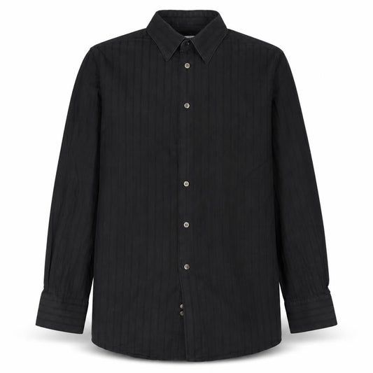 Calvin Klein Men's Black Slim Fit Long Sleeve Striped Button-Up Shirt Size S