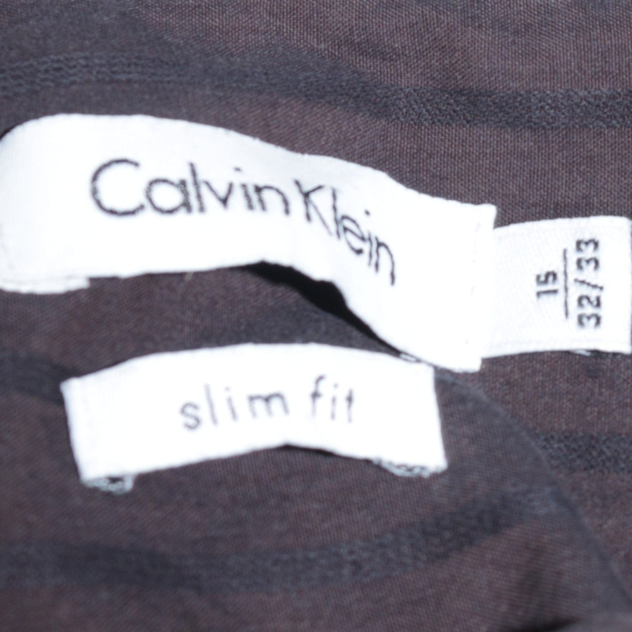 Calvin Klein Men's Black Slim Fit Long Sleeve Striped Button-Up Shirt Size S