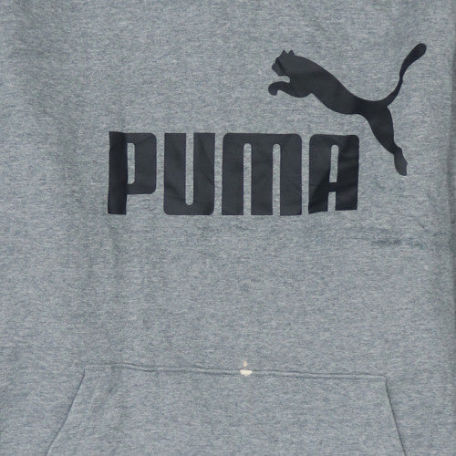 Puma Mens Grey XL Pullover Hoodie Graphic Sportswear