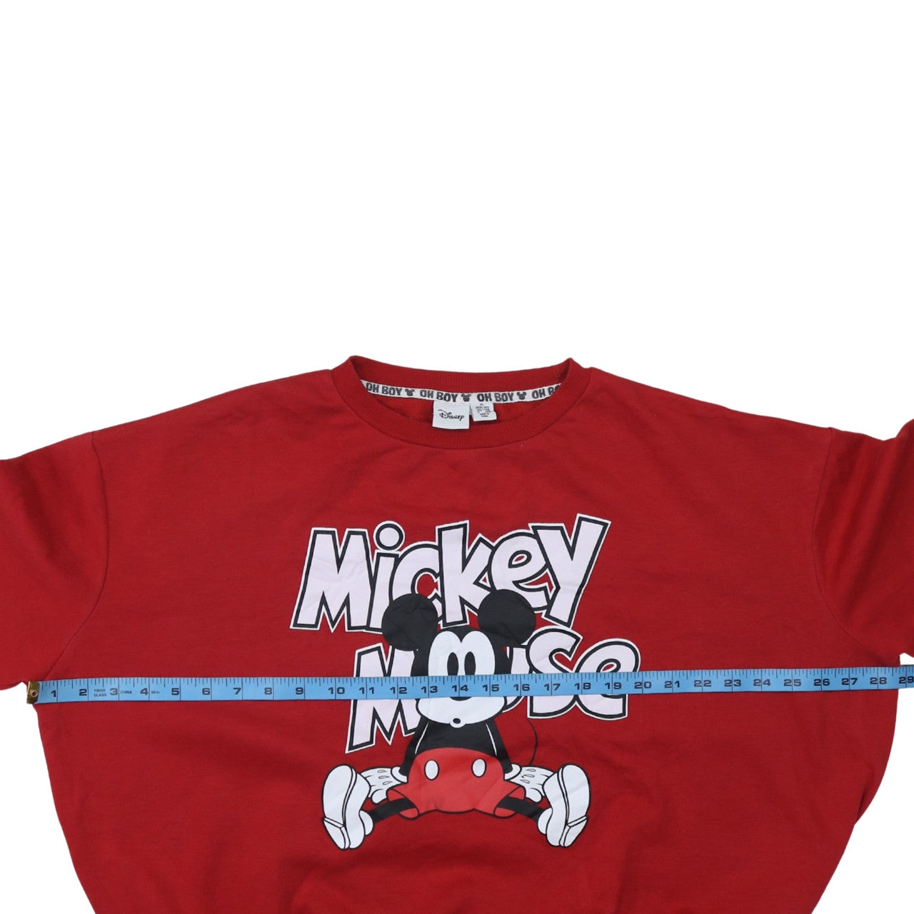 Disney Women Red Mickey Mouse Pullover Sweatshirt XL