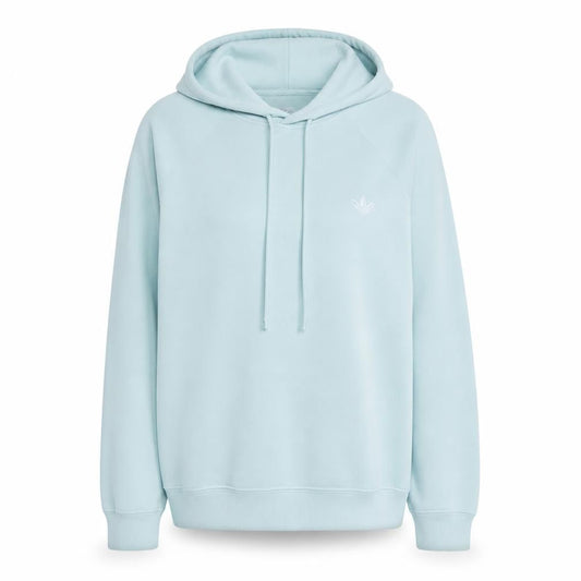 Adidas Womens Blue Pullover Hoodie Size 18 Relaxed Fit Logo Top