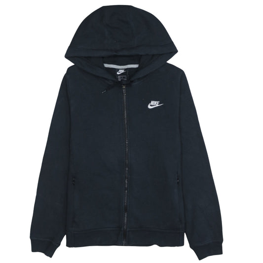 Nike Men's Black Full Zip Hoodie L Regular Fit Fleece Sweatshirt