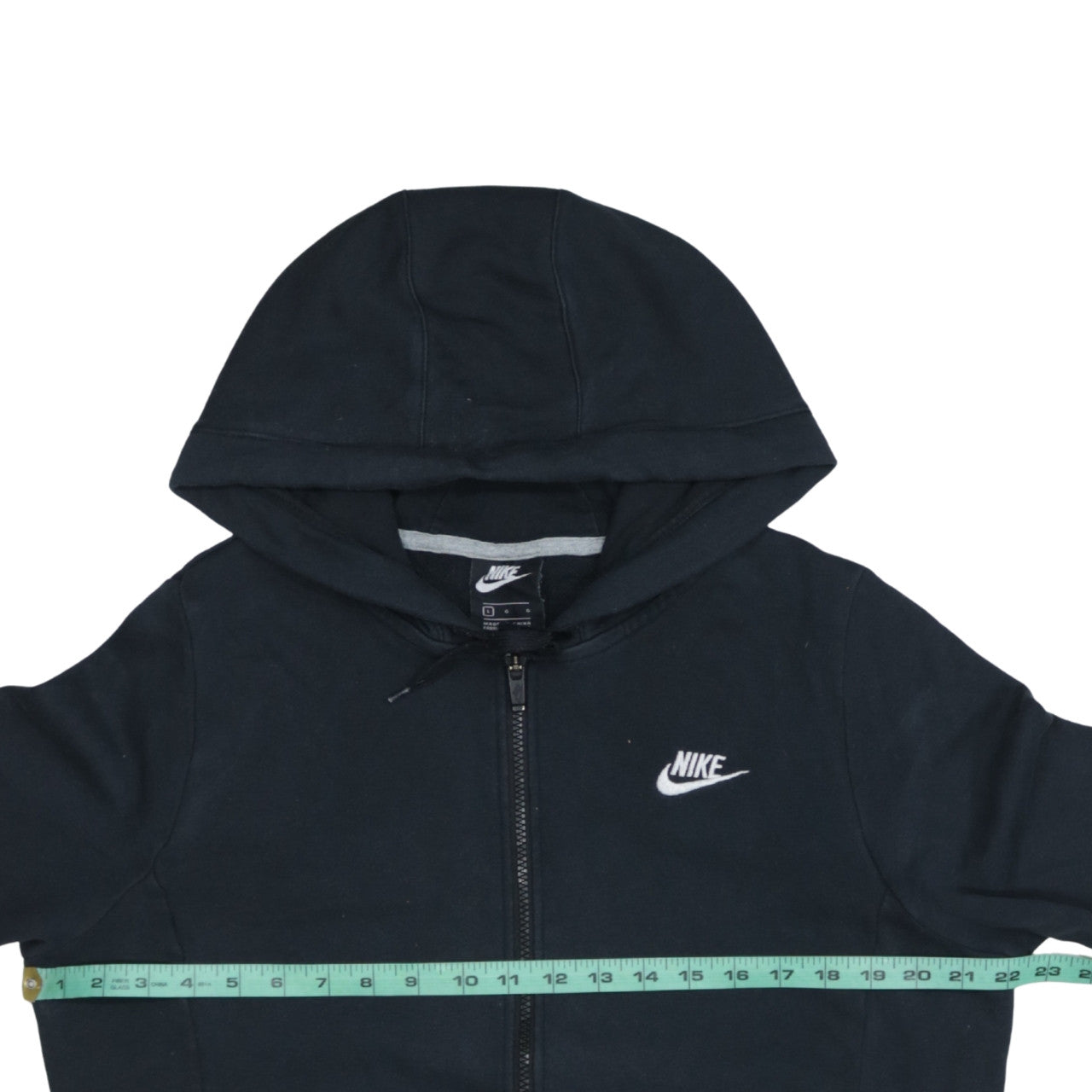 Nike Men's Black Full Zip Hoodie L Regular Fit Fleece Sweatshirt