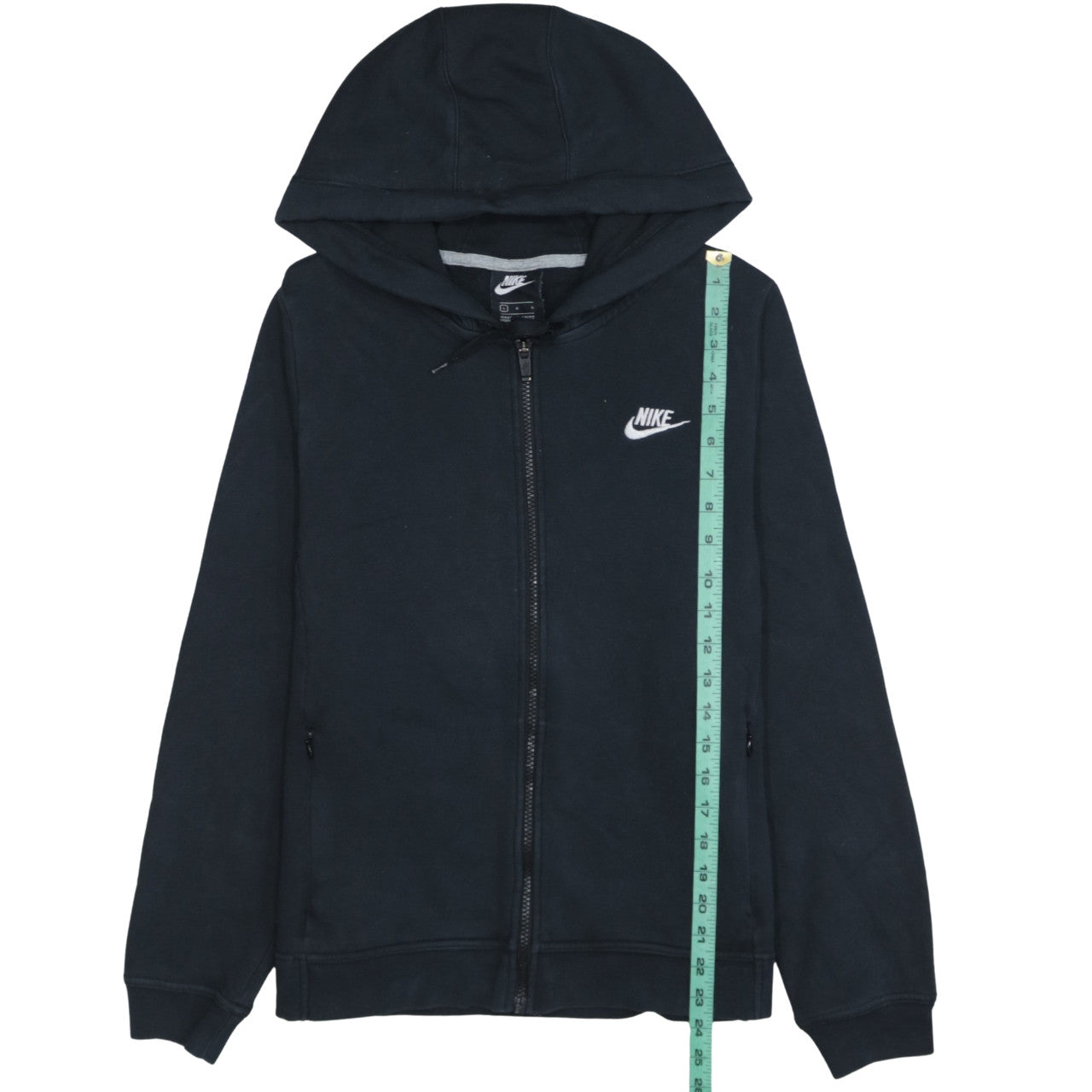 Nike Men's Black Full Zip Hoodie L Regular Fit Fleece Sweatshirt