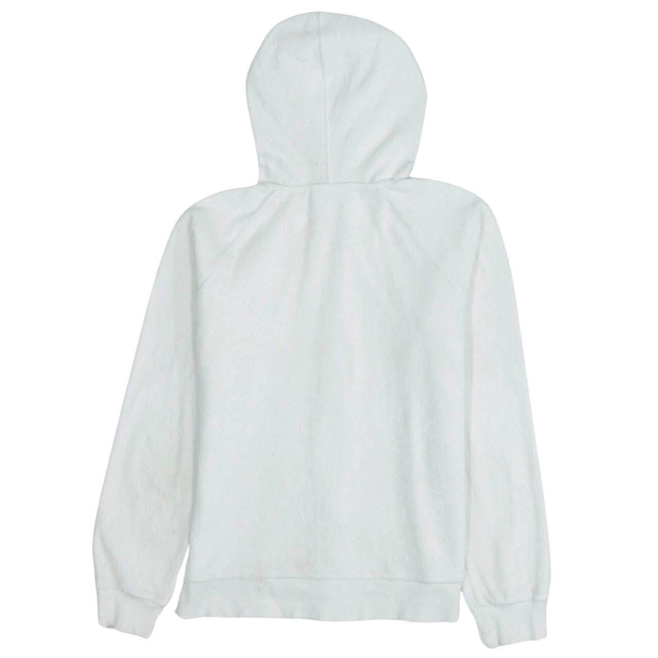 Reebok Women White XS Full Zip Hoodie Cotton Blend Sportswear