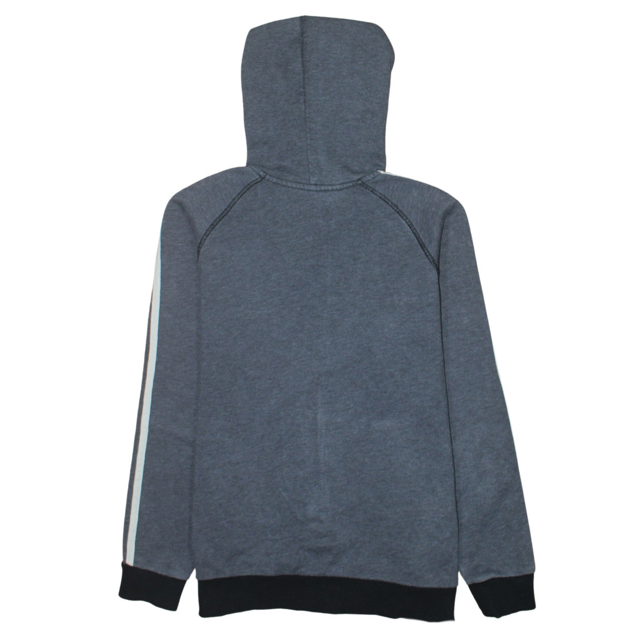 Adidas Boys Blue Full Zip Hoodie Essentials Size L Cotton Blend Sportswear