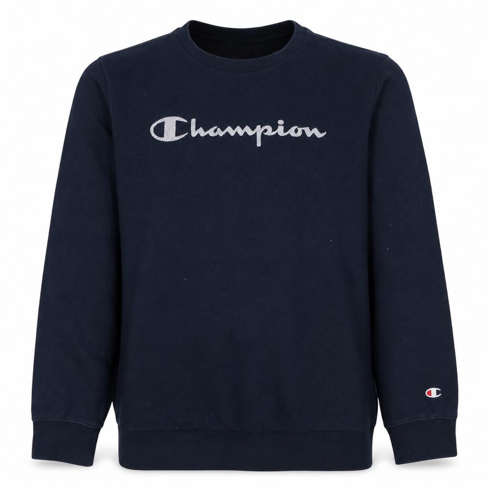 Champion Boys Blue Crew Neck Logo Pullover Sweatshirt 13-14 Years