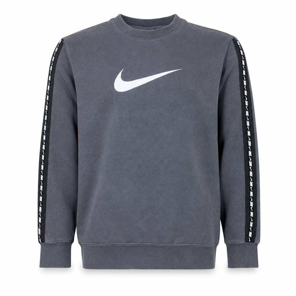 Nike Men’s Grey Logo Pullover Sweatshirt M Crew Neck Sportswear