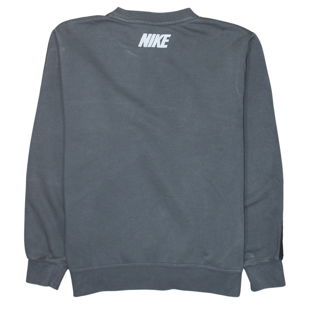 Nike Men’s Grey Logo Pullover Sweatshirt M Crew Neck Sportswear
