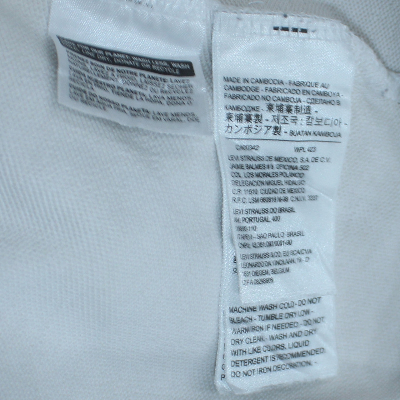 Levi's Men's White Pullover Hoodie M Classic Logo Fleece Sweatshirt