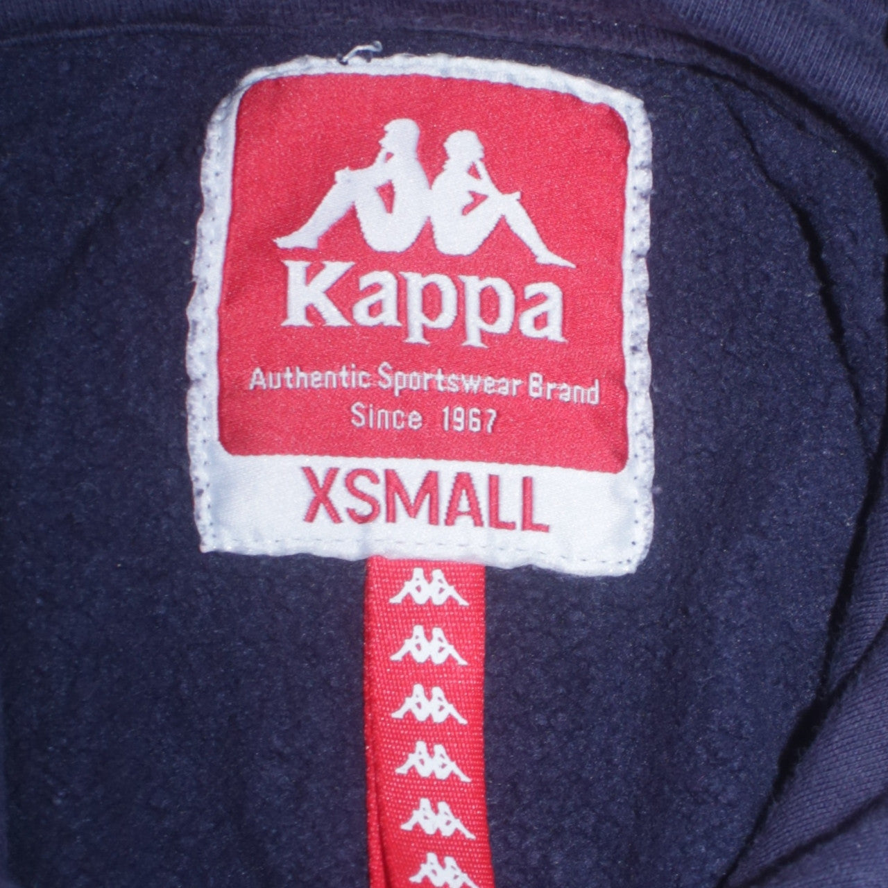Kappa Men's Blue XS Pullover Hoodie with Logo Print