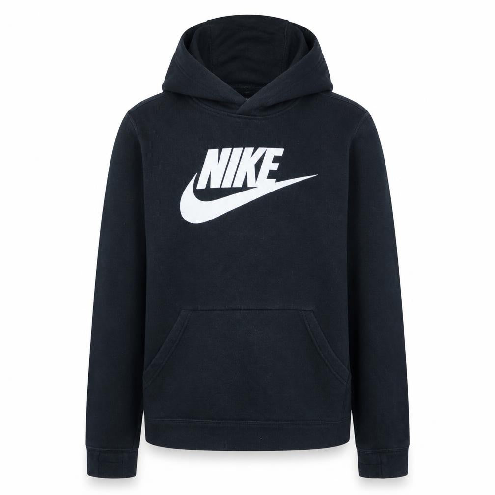 Nike Boys Black Pullover Fleece Hoodie 12-13 Years Logo Sweatshirt