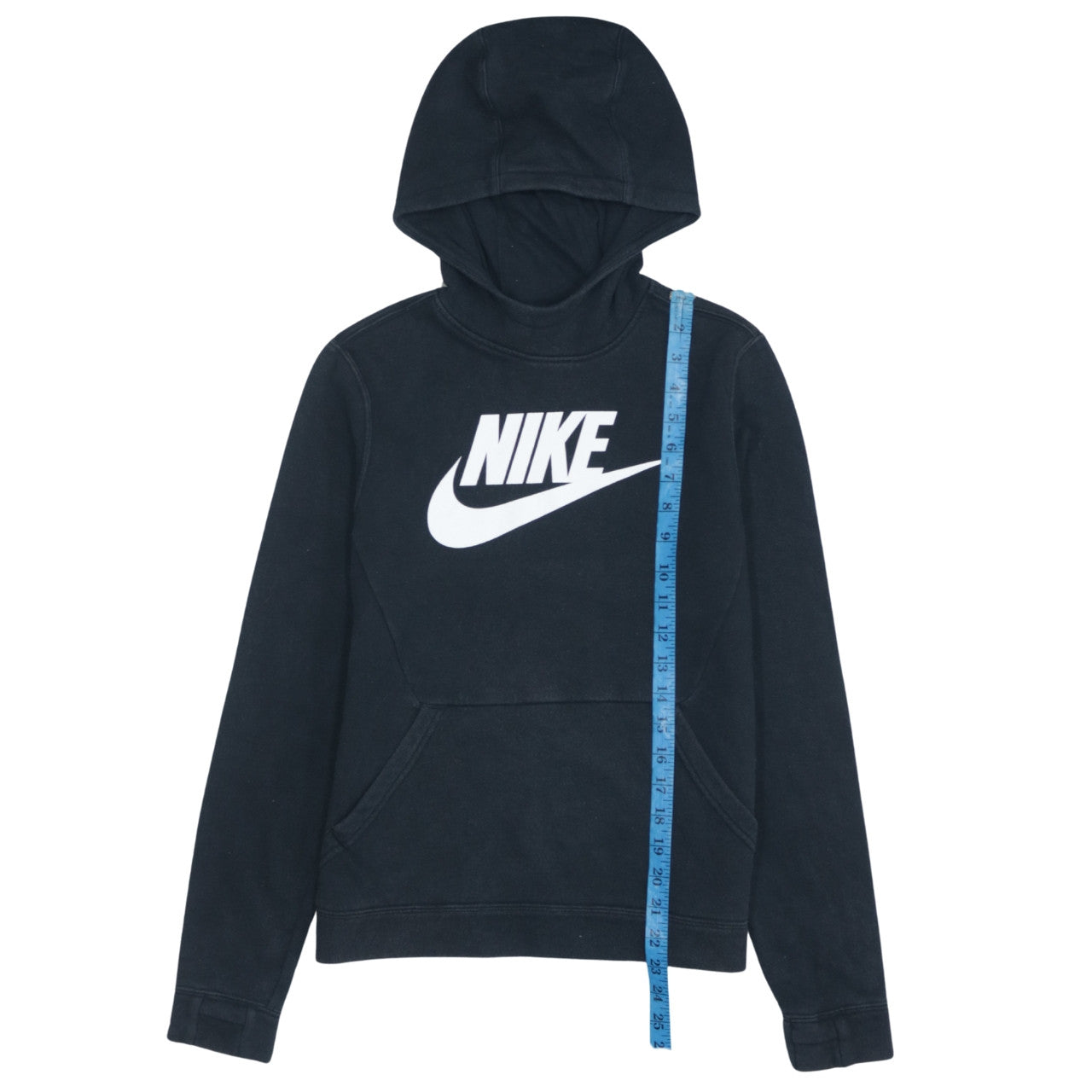 Nike Boys Black Pullover Fleece Hoodie 12-13 Years Logo Sweatshirt