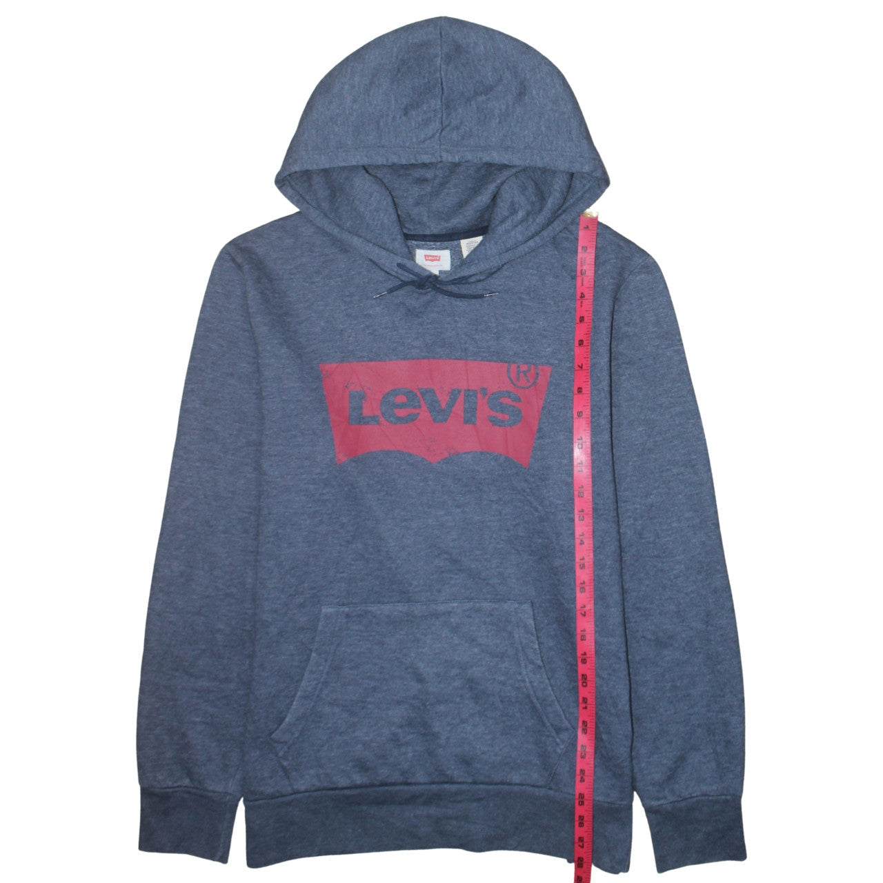 Levi's Men's Blue Pullover Hoodie Size L Graphic Logo Sweatshirt