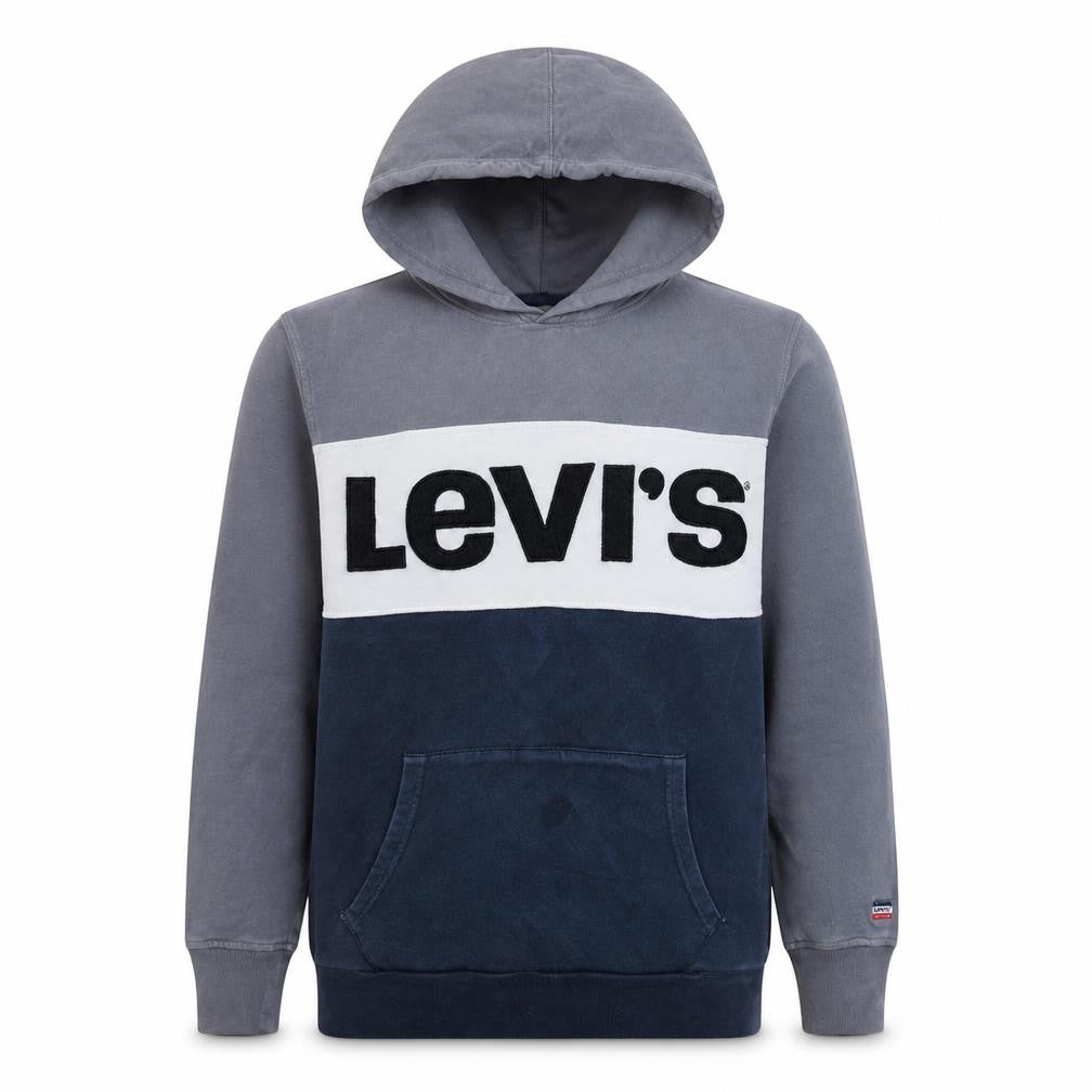 Levi's Men's Blue Colourblock Logo Pullover Hoodie Size M