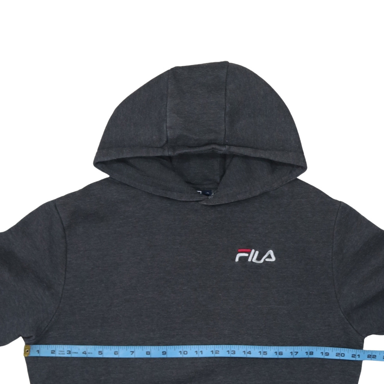 FILA Men's Grey Pullover Hoodie Small Regular Fit Fleece Sweatshirt
