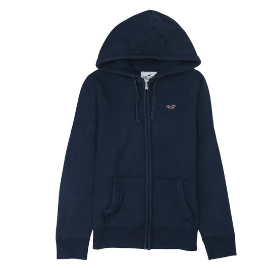 Hollister Men’s Blue Full Zip Hoodie Size S Fleece Cotton