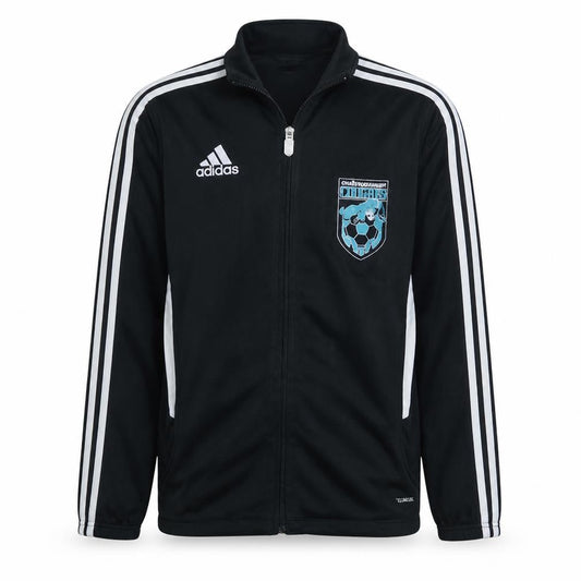 Adidas Boys Black 13-14 Years Climalite Track Jacket Châteauguay Cougars