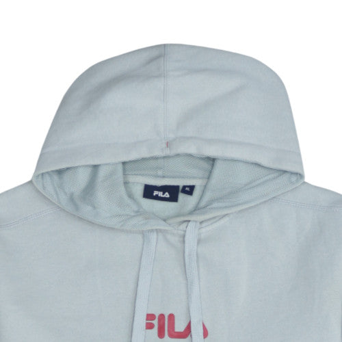 FILA Mens Grey XL Pullover Hoodie Logo Graphic Fleece Sweatshirt