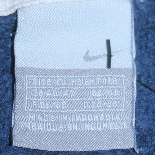 Nike Men's Blue XL Pullover Hoodie Sweatshirt with Logo Print