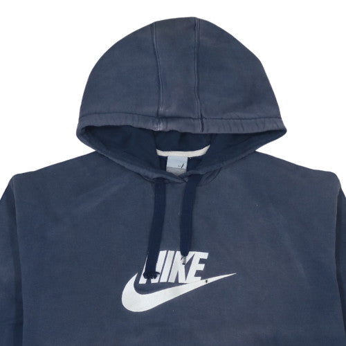 Nike Men's Blue XL Pullover Hoodie Sweatshirt with Logo Print