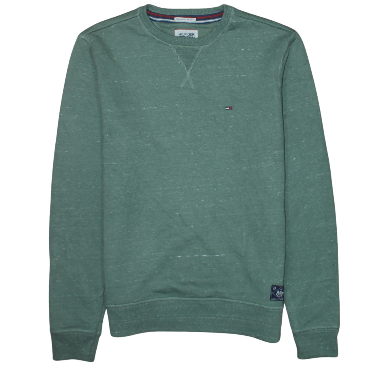 Tommy Hilfiger Men's Green Pullover Sweatshirt Size S Crew Neck