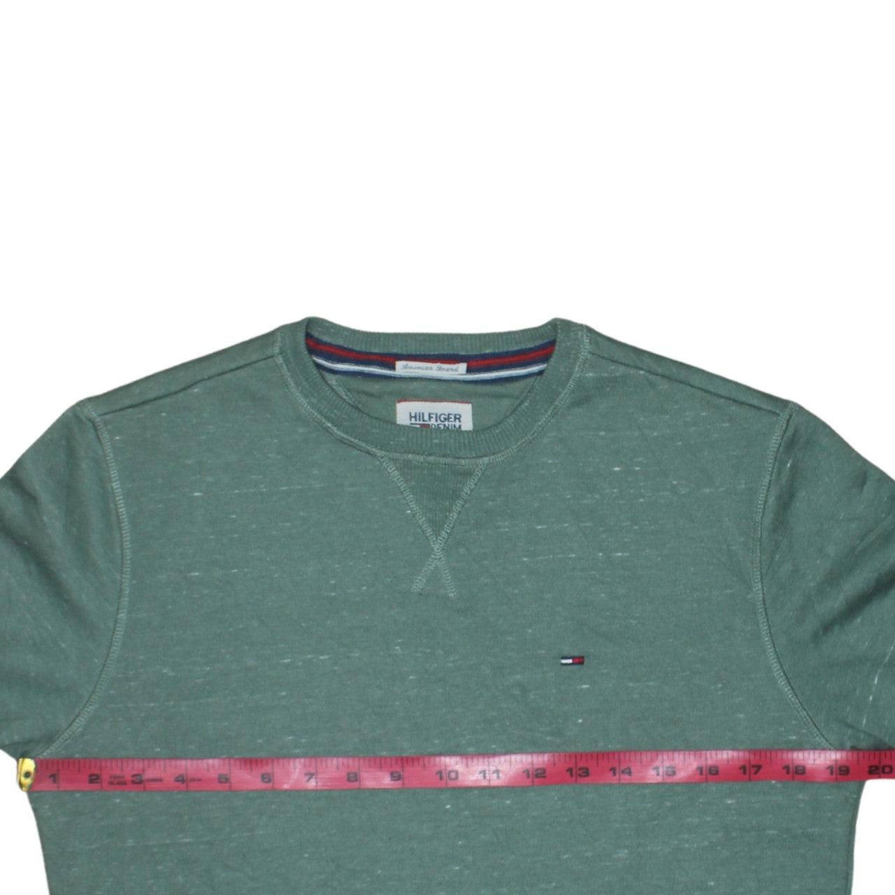 Tommy Hilfiger Men's Green Pullover Sweatshirt Size S Crew Neck