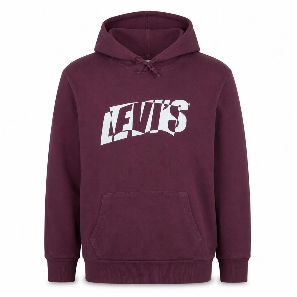 Levi's Men's Purple Pullover Hoodie Size L Logo Graphic Sweatshirt