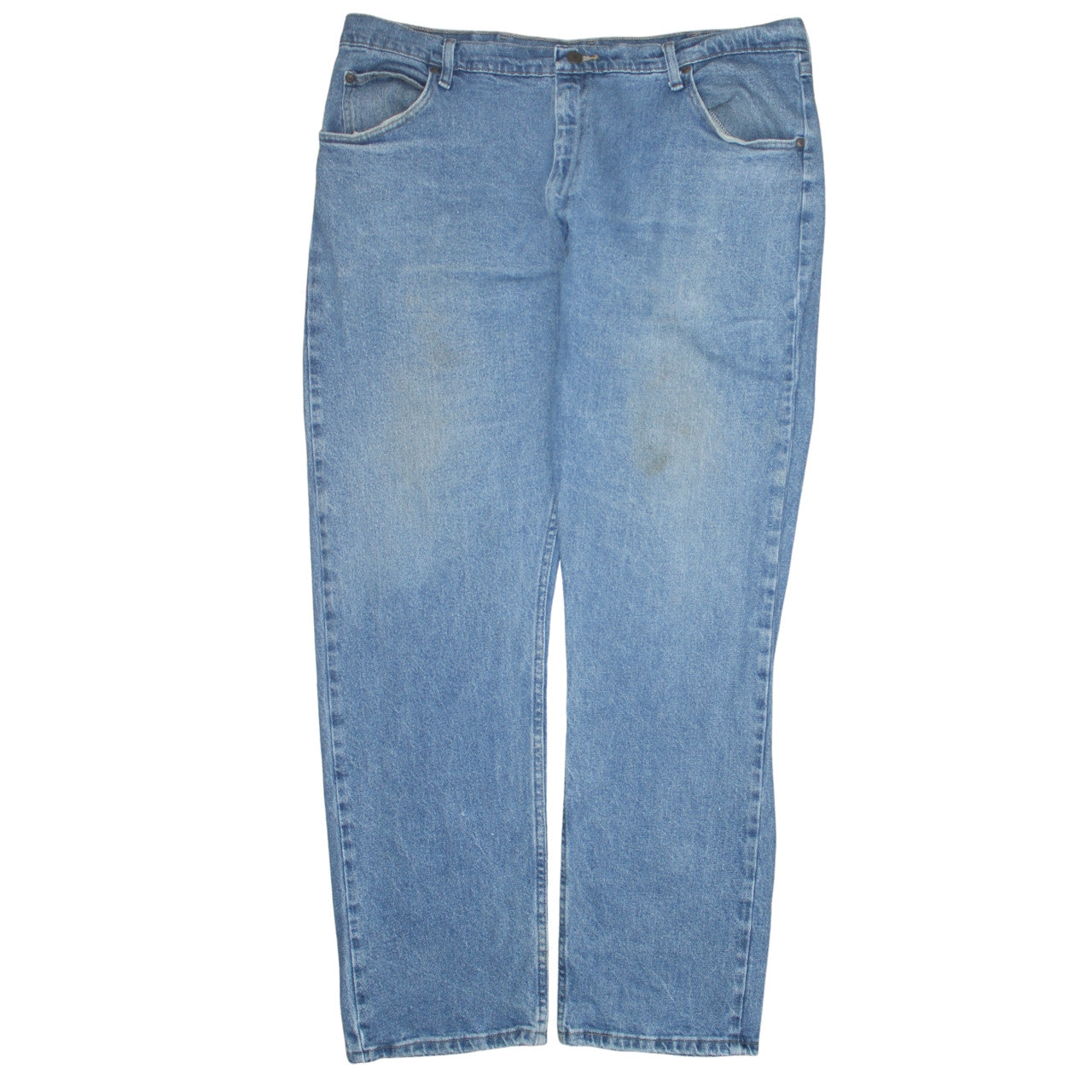 Wrangler Men's Blue Straight Leg Denim Jeans 40W 32L Regular Fit