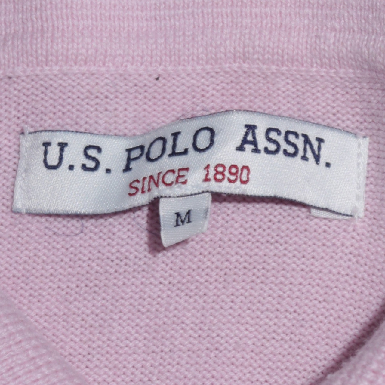U.S. Polo Assn. Men's Pink Cotton Polo Shirt Size M Short Sleeve