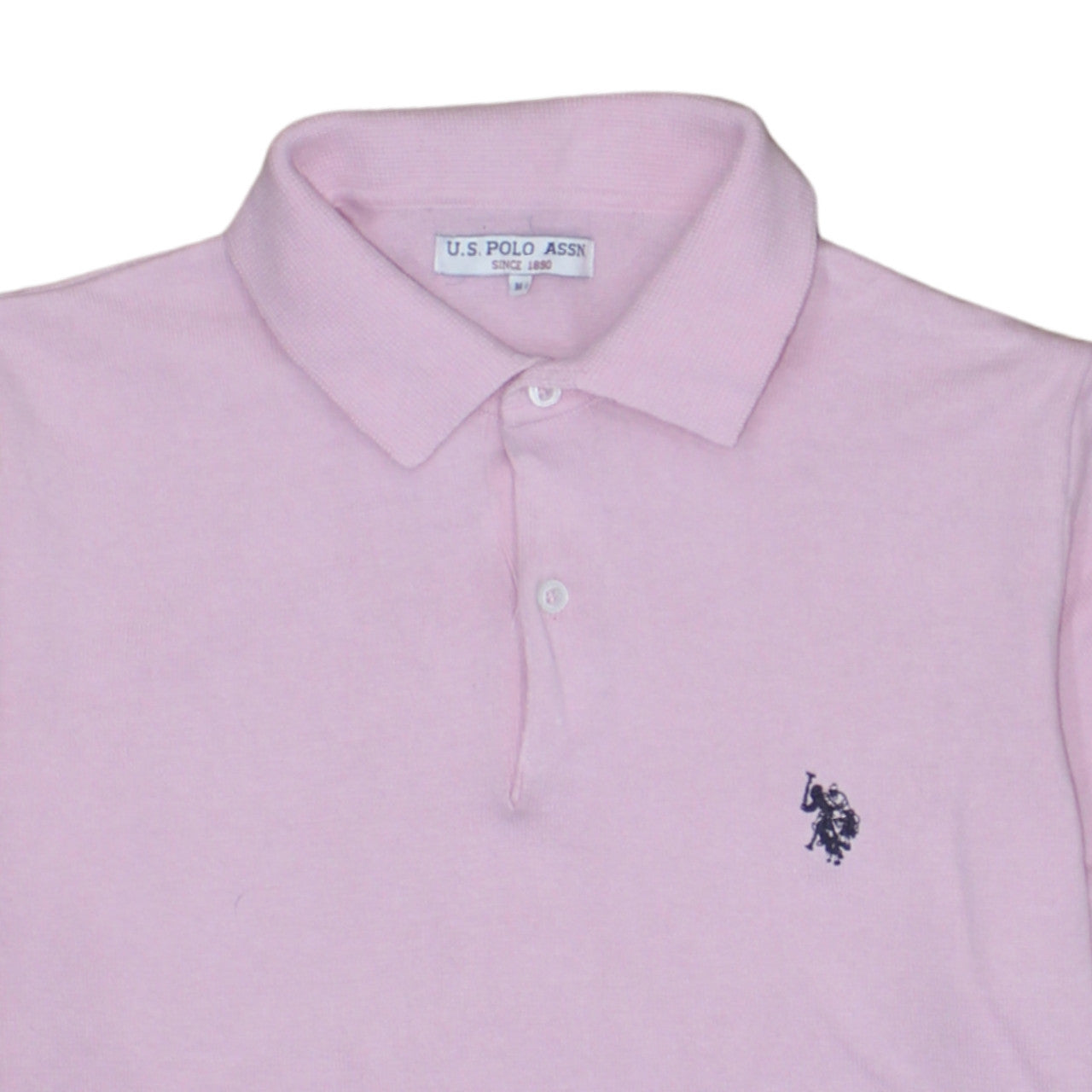 U.S. Polo Assn. Men's Pink Cotton Polo Shirt Size M Short Sleeve